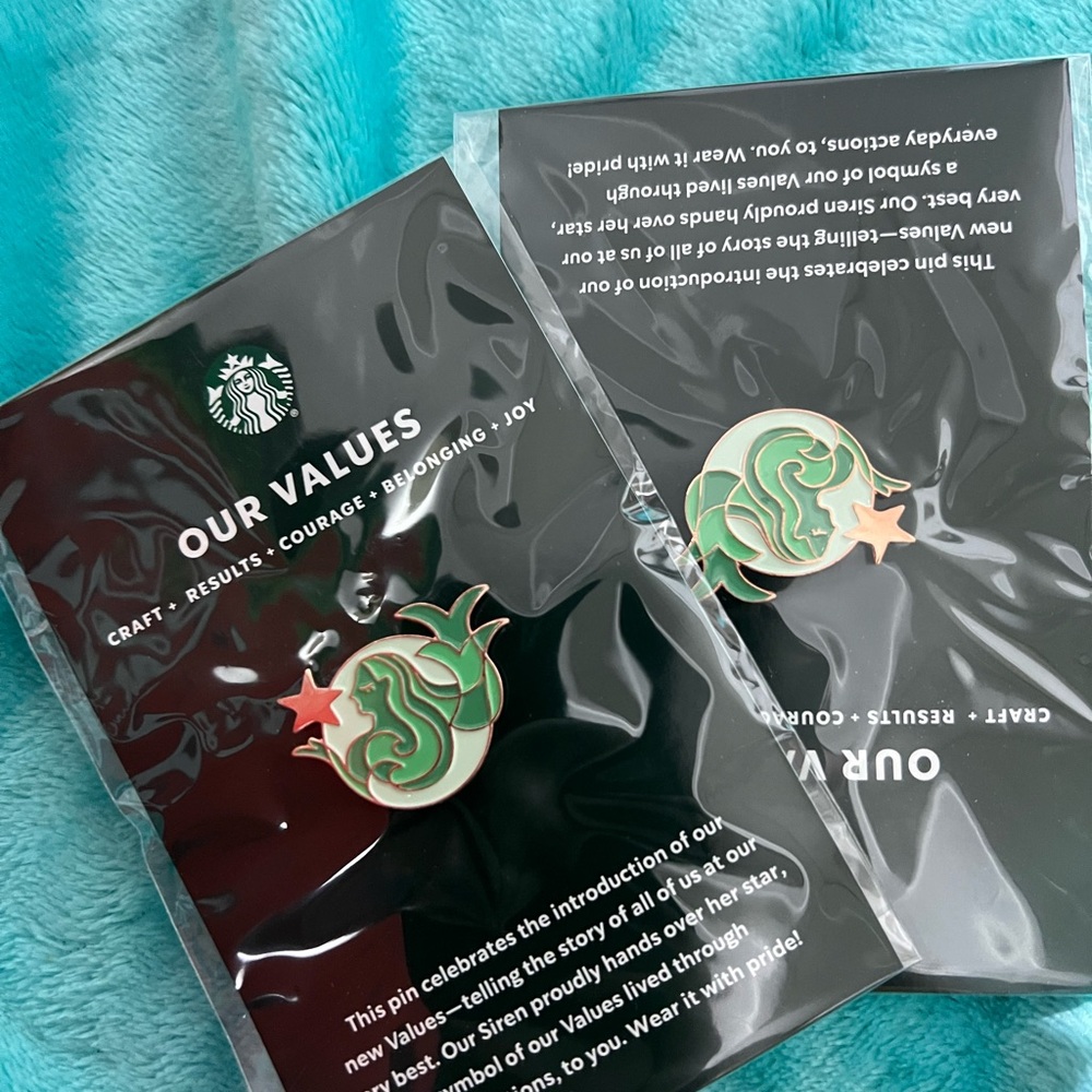 Starbucks Mermaid Enamel Pin with Star